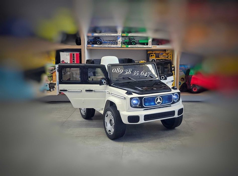 ТОП ЦЕНА!НОВО!Акумулаторен джип MERCEDES EQG с 12Vбатерия,МЕКИ гуми