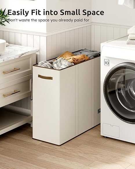 Coș de rufe SOLEDI, 3 compartimente, capac inclus, 3 saci, 180 l