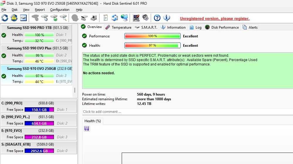 SSD Samsung 970 EVO PCIe 3.0 x4 NVMe M.2 (2280) 250GB