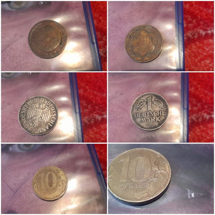 Старые монеты, разных видов