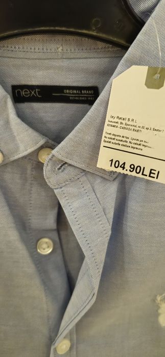 Vand camasa copii bumbac plus pulovar cu nasturi