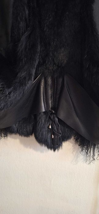 Черен елек ,естествена кожа