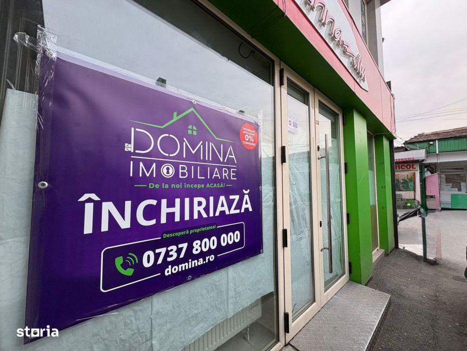 Inchiriere spaţiu comercial *100 mp - vitrina 20 m.l. - parter* Piaţ
