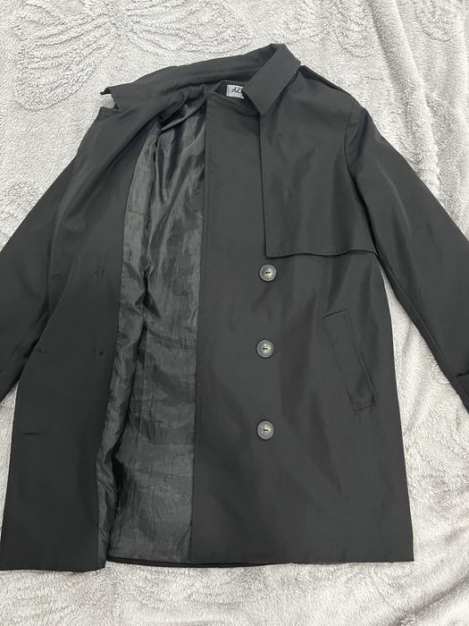 Тренч короткий темно синий