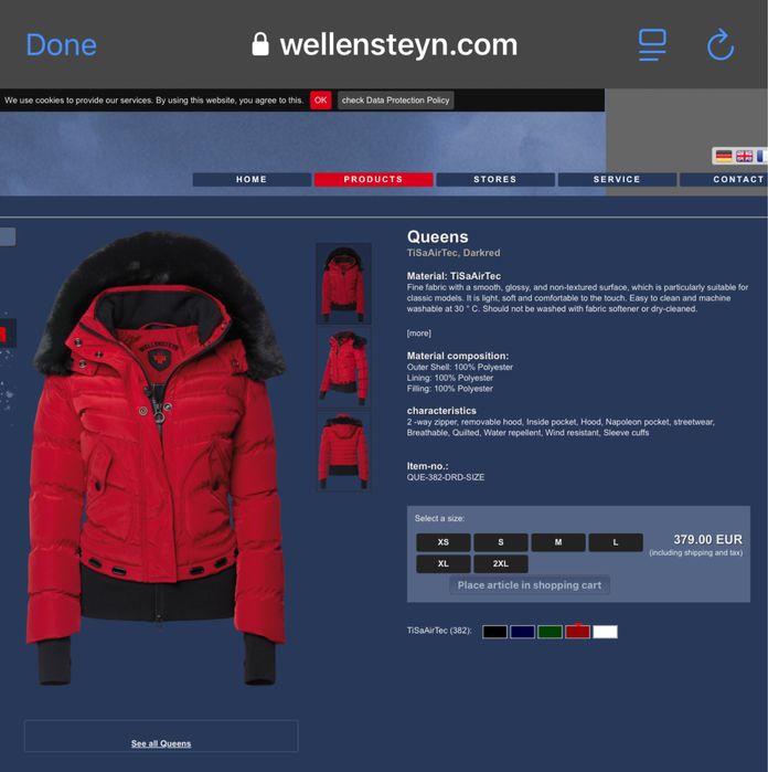 Яке Wellensteyn Queens Red размер S