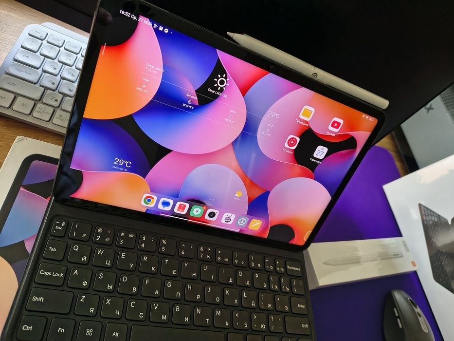 Планшет Xiaomi Pad 6, чехол клавиатура оригинал, стилус оригинал, полн