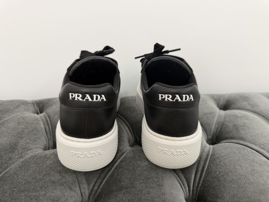 Prada black leather sneaker