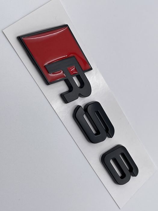 Emblema Audi RS6 metal negru spate