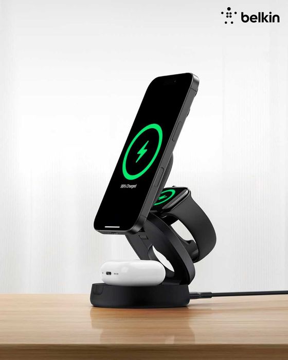 Беспроводная зарядка Belkin 3-in-1 Convertible Charging Stand