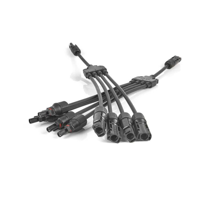 Комплект MC4 конектори за свързване 4в1 с кабел, тип Y, 1000 V DC, 32A