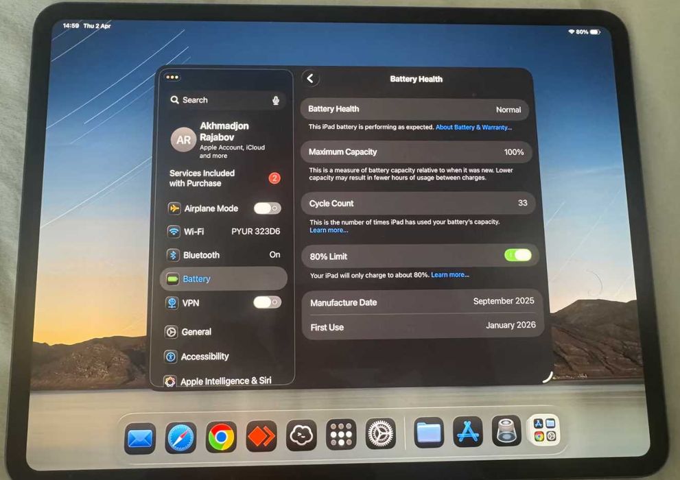 iPad Pro 13" M5 256 ГБ – Новое – Чек 01/2026 – Оригинальная упаковка