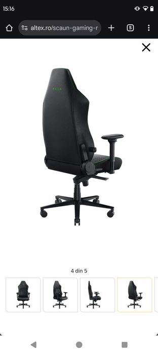 Scaun Gaming RAZER Iskur V2 Green/Black