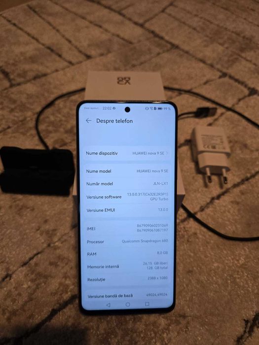 Huawei Nova 9 SE, 8GB Ram\128GB, in cutie, Impecabil