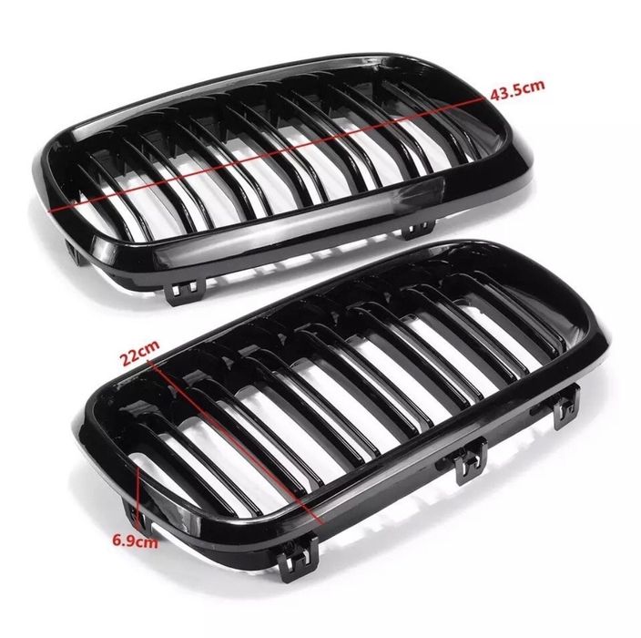 Set Grile duble capac oglinzi negru lucios M Bmw X5 F15 X6 F16 F85 F86