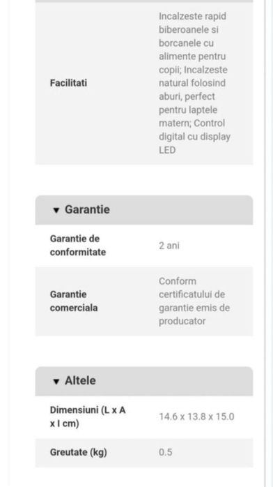 Incalzitor rapid biberoane Myria