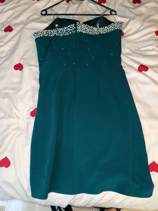 Rochie Elegantă - Verde smarald, ocazii speciale, marime 42/XL