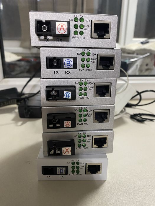 Медиаконвертеры,10/100/1000мб.