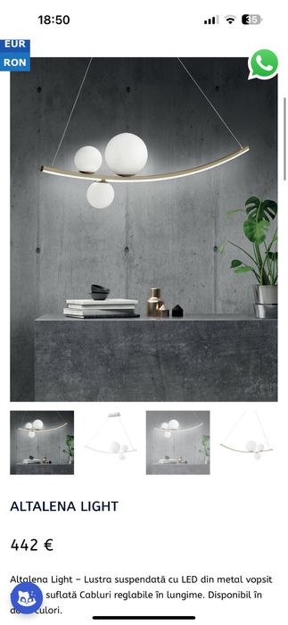 Lampa Lustra suspendata Led