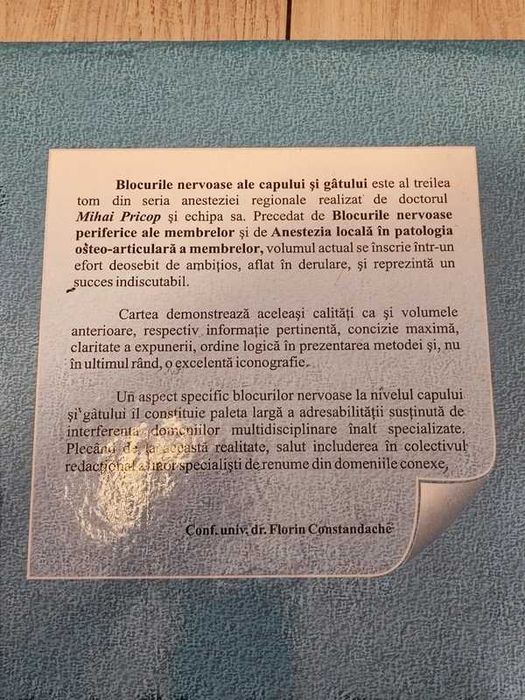 Anestezia Regională Vol.3 – Blocurile nervoase ale capului și gâtului