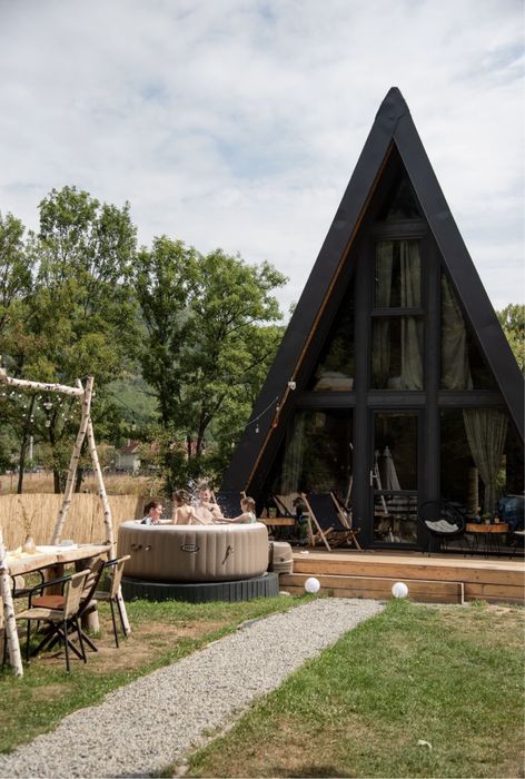 Cabana A-frame Valea Drăganului cu ciubăr