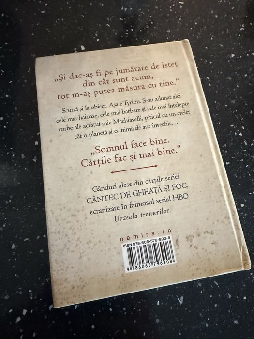 Carte cu citate Tyrion Lannister, Game of thrones