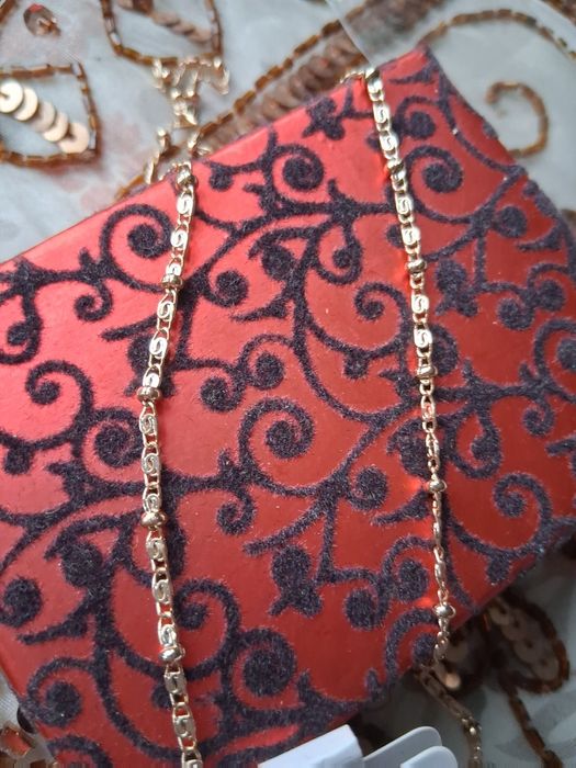 Колие със позлатен слой14кр.