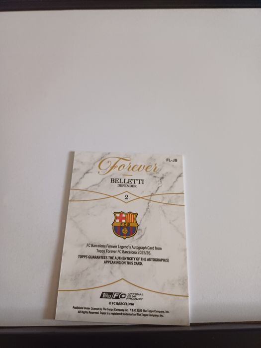 Juliano Belletti Barcelona Forever autograf /125