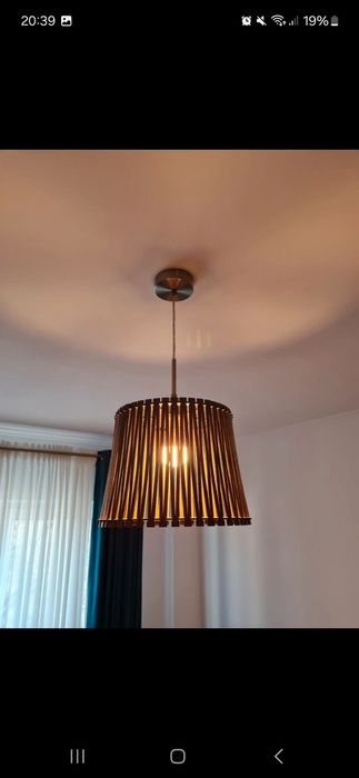 Vand set  lustre de lemn