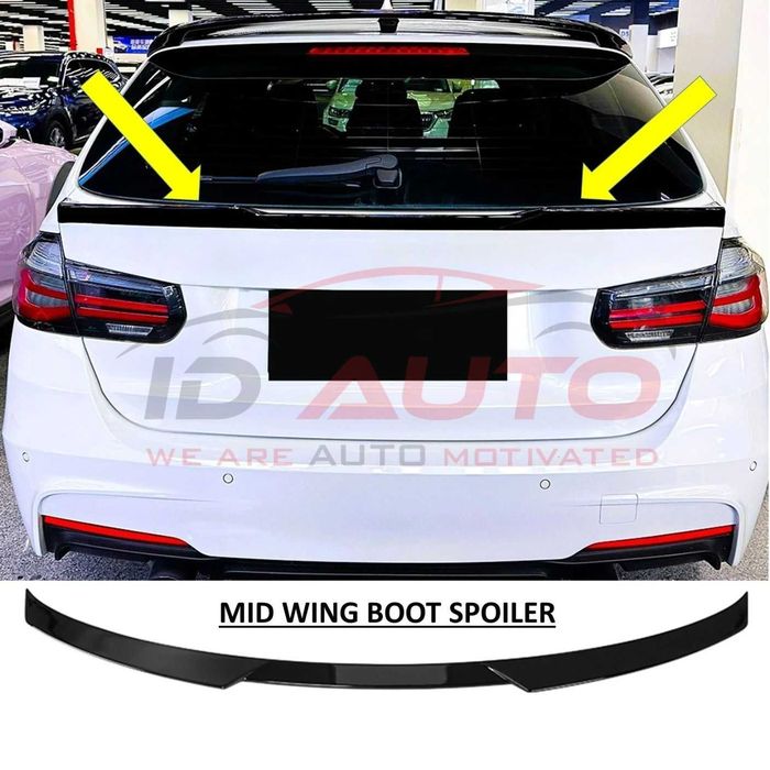 Среден спойлер Mid за BMW 3 Series F31 комби (2012-2019) – черен гланц