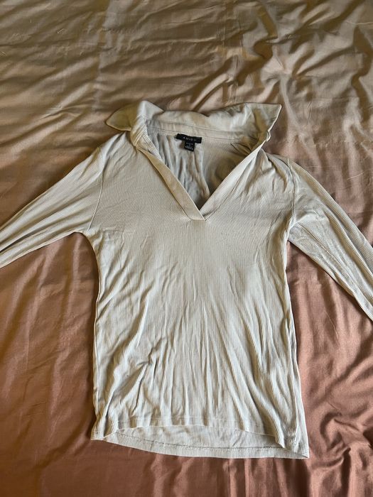 Bluza V-neck Crem