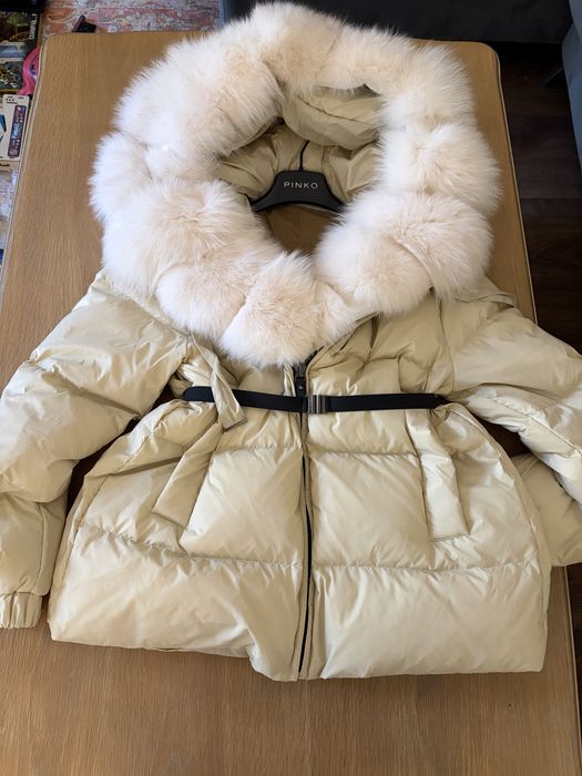 Уникално яке с естествен косъм и гуши пух!