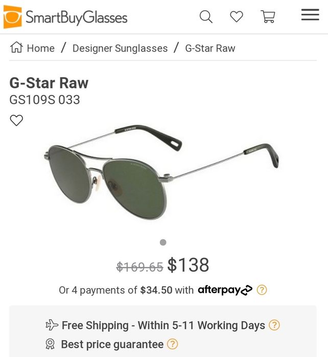 Ochelari G-Star Raw GS109S-033 Metal Branco 54/18 145