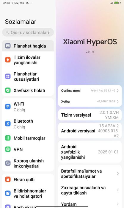 Redmi Pod Se 8.7 Planshet