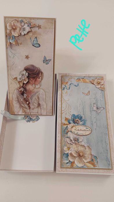 Елегантна картичка в кутия за поводи: бал, юбилей, рожден ден