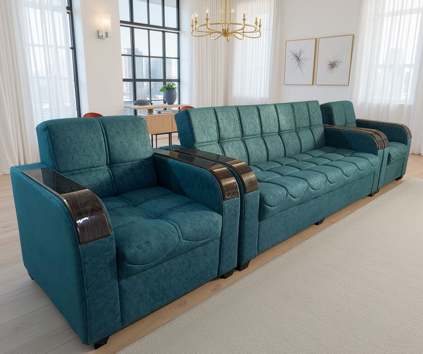 Диван «тройка» с креслами, раскладной, Divan kreslo troyka yotadigan