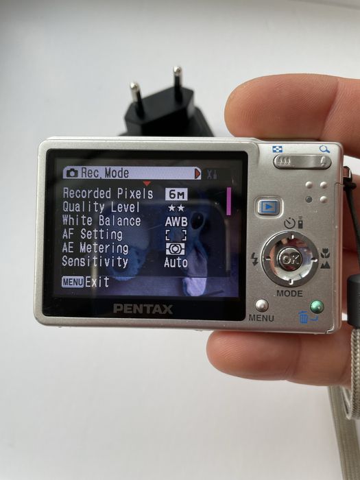Camera Foto Digitala PENTAX Optio S6 Silver 6MP 3X Zoom Vintage Digital Point & Shoot Camera