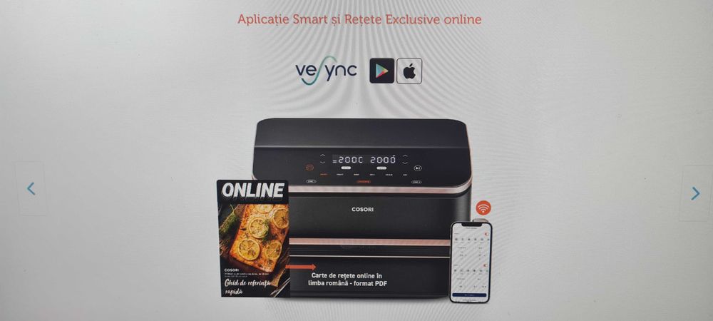 Air fryer Cosori Dual blaze TwinFry 10L,fripteuză cu aer cald