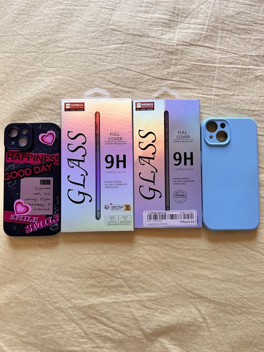 2 huse Iphone 14 +2 folii sticla fata/spate iphone 14