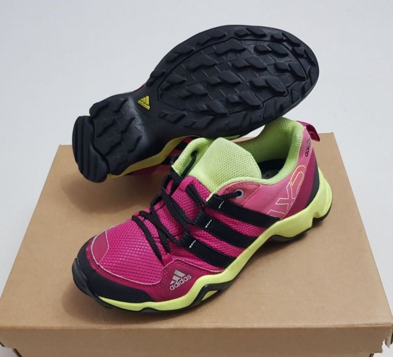 Adidas Outdoor Ax 2 K Lace Up Hiking Sneakers, EU 36 2/3, Traxion