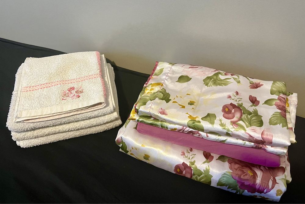 Лукс спален комплект от сатен + подарък