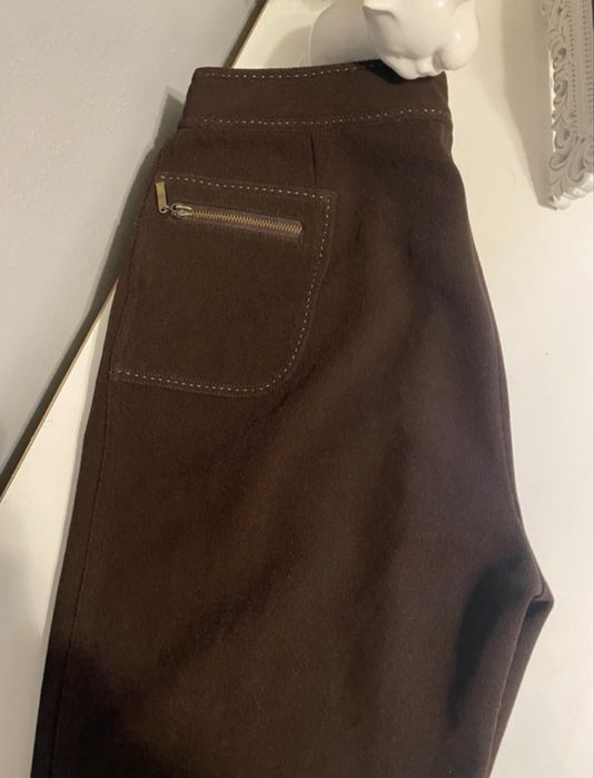 Vand pantaloni maro cu crac larg M