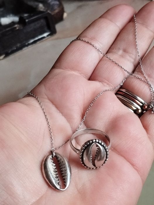 Set lanț, pandantiv și inel din argint