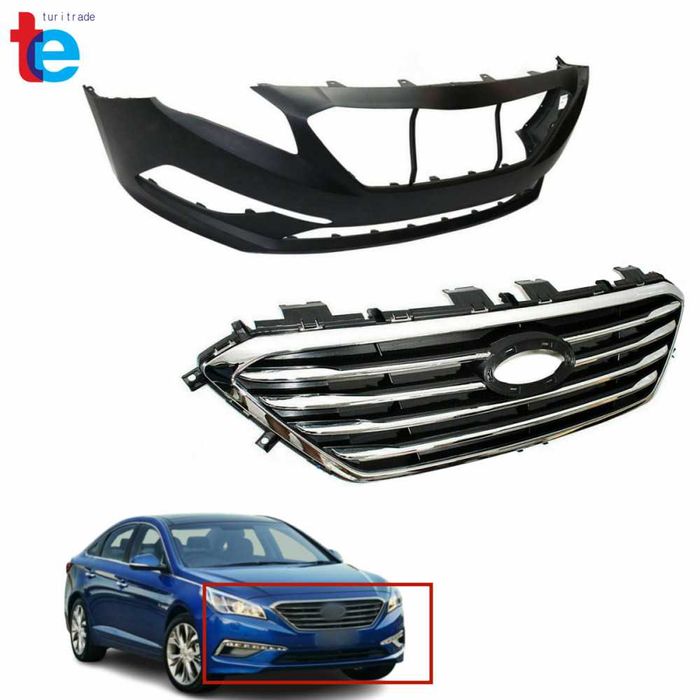 Бампер решетка Hyundai Sonata 14-17 Соната