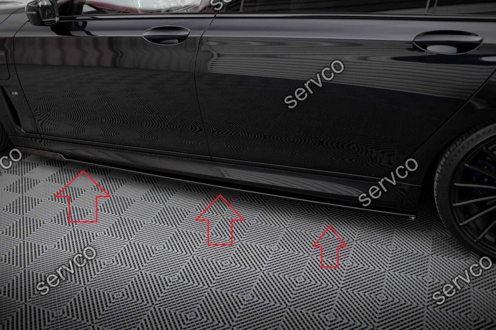 Pachet Set Splitter Exterior Lip Prelungiri Body kit tuning Bmw Seria 7 Long M-Pack G12 2019-2022 v15 - Maxton Design