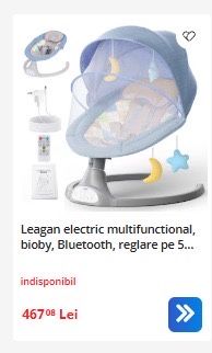 Leagan electric Bioby pentru bebelusi