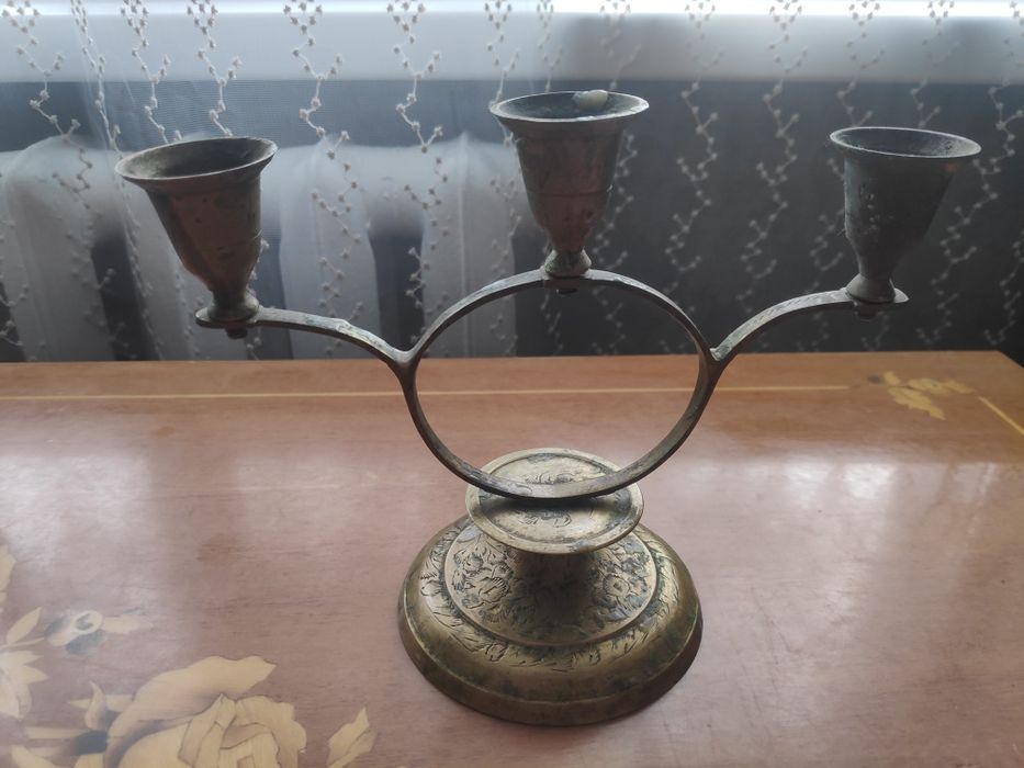 канделябр, подсвечник. латунь