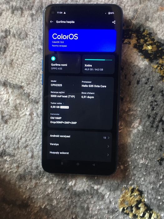 Oppo a55 karopka bor