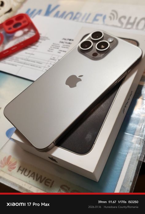 Apple iPhone 15 Pro Max -256 GB Natural Titanium  / garanție