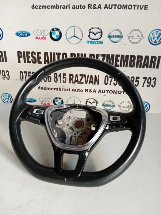 Volan Din Piele Cu Comenzi Si Padele Vw Passat B8 An 2015-2020 Stare Buna