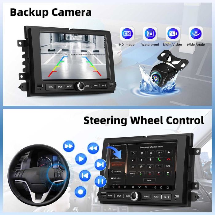 CAMECHO 1G+32G Android 13 автомобилна стерео система за Ford F150/F250